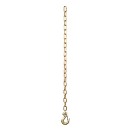 Curt 35in Safety Chain w/1 Clevis Hook (12600lbs Yellow Zinc)