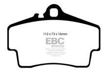 Carica l&#39;immagine nel visualizzatore di Gallery, EBC 98-05 Porsche 911 (996) (Cast Iron Rotor only) 3.4 Carrera 2 Yellowstuff Rear Brake Pads