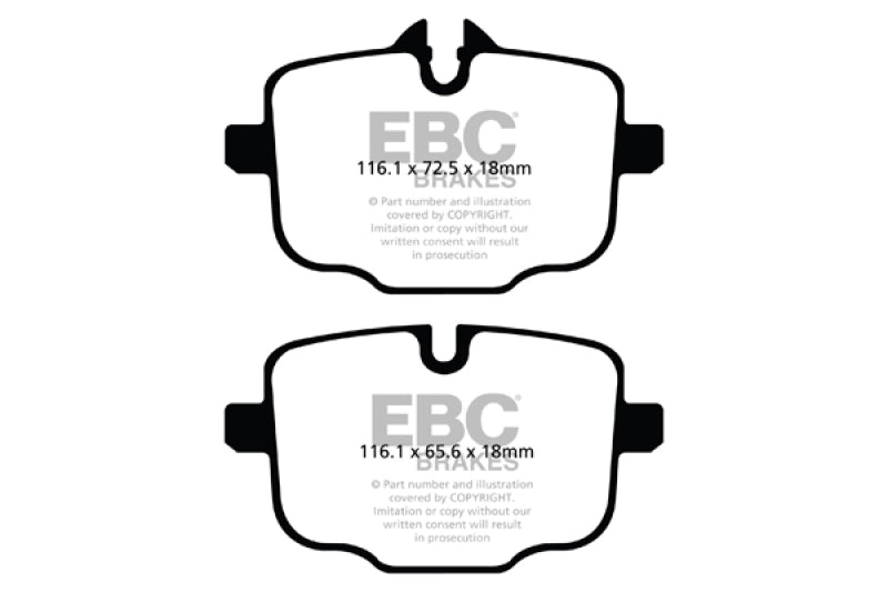 EBC 12+ BMW M5 4.4 Twin Turbo (F10) Yellowstuff Rear Brake Pads