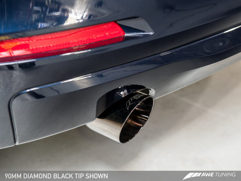AWE Tuning BMW F30 320i Touring Edition Exhaust & Performance Mid Pipe - Diamond Black Tip (90mm)
