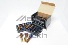 Charger l'image dans la galerie, Wheel Mate Mevius Lug Bolt Set of 20 - Blue Neon 12x1.50 27mm Ball 14mm RAD