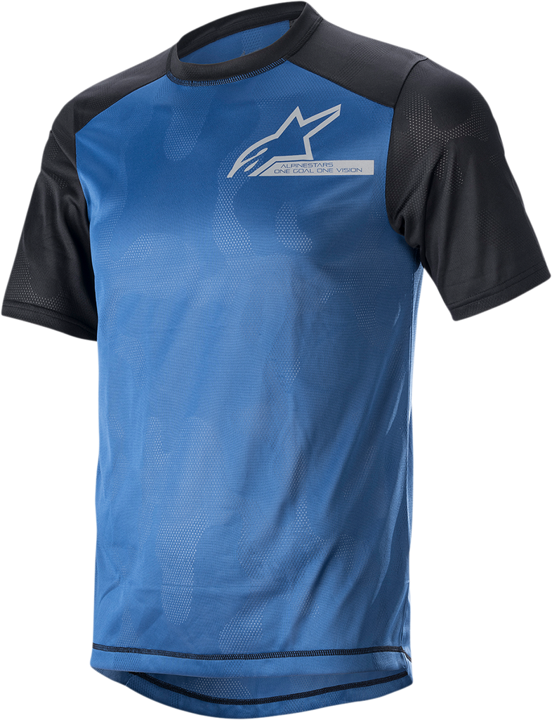 ALPINESTARS Alps 4.0 V2 Jersey - Short-Sleeve - Blue/Black/Silver - Medium 1765922-7318-MD