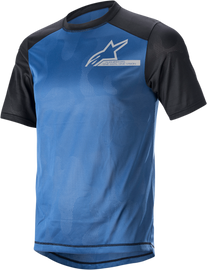 ALPINESTARS Alps 4.0 V2 Jersey - Short-Sleeve - Blue/Black/Silver - Medium 1765922-7318-MD