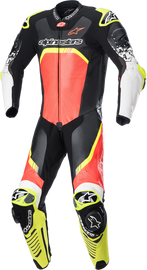 ALPINESTARS GP Tech Suit v4 - Black/Red Fluorescent/Yellow Fluorescent - US 42 / EU 52 3156822-1355-52