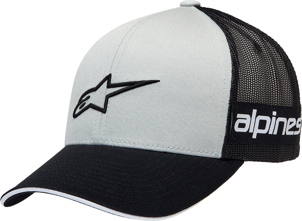 ALPINESTARS Back Straight Hat - Black/Silver - One Size 1212813401900OS