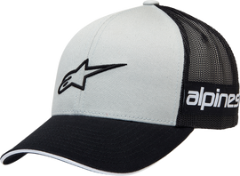 ALPINESTARS Back Straight Hat - Black/Silver - One Size 1212813401900OS