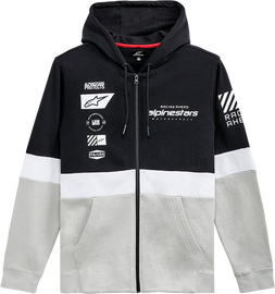 ALPINESTARS Position Zip Hoodie - Black/White/Silver - Medium 1212-530221109M
