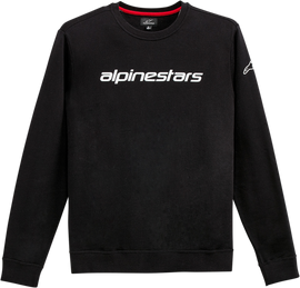 ALPINESTARS Linear Crew Fleece - Black/White -   Medium 1212513241020M