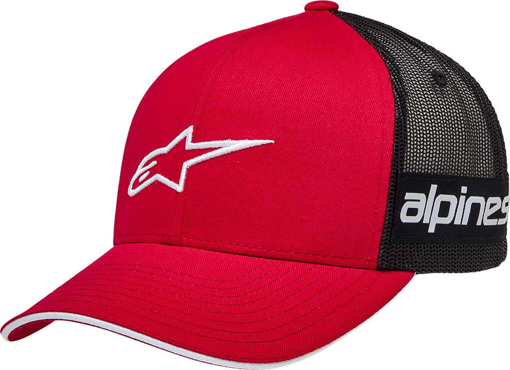 ALPINESTARS Back Straight Hat - Black/Red - One Size 1212813403010OS