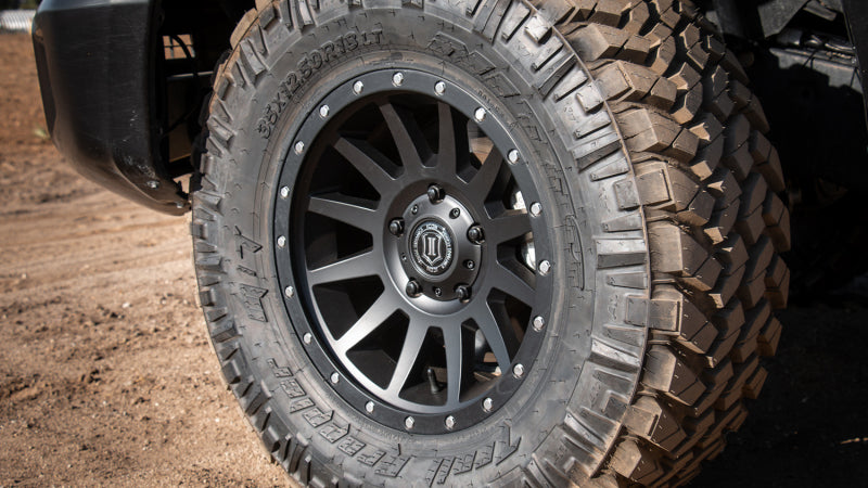 ICON Compression 18x9 6x5.5 25mm Offset 5.75in BS 95.1mm Bore Satin Black Wheel