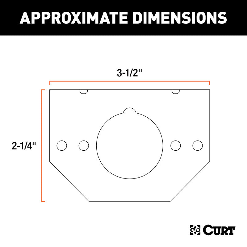 Curt Connector Mounting Brackets for 4-Way & 6-Way Round (12-Pack)