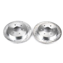 Carica l&#39;immagine nel visualizzatore di Gallery, Power Stop 04-10 Infiniti QX56 Rear Evolution Drilled &amp; Slotted Rotors - Pair