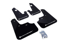 Carica l'immagine nel visualizzatore di Gallery, Rally Armor 2007+ Mitsubishi Lancer (doesn't fit Sportback) UR Black Mud Flap w/ White Logo