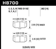 Carica l'immagine nel visualizzatore di Gallery, Hawk 06-07 Subaru Impreza WRX DTC-60 Front Race Brake Pads