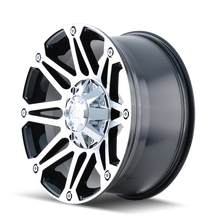 Cargar imagen en el visor de la galería, Mayhem 8010 Riot 17x8 / 5x127 BP / 10mm Offset / 87mm Hub Black/Machined Face Wheel
