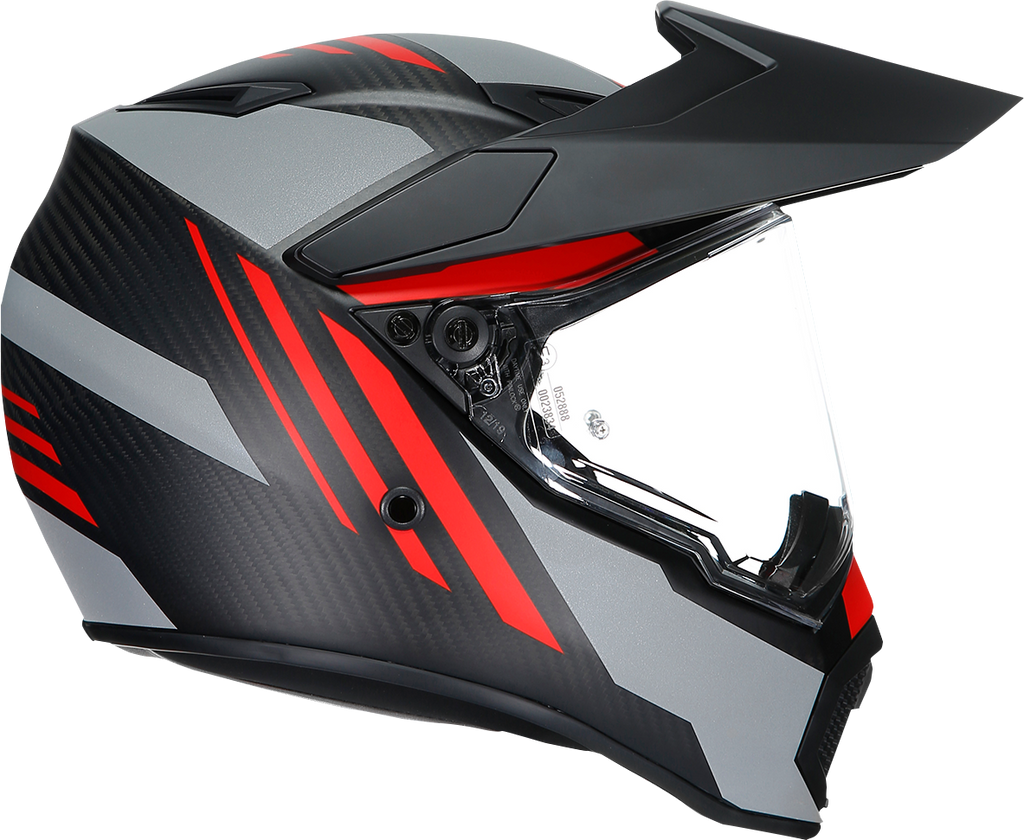 AGV AX9 Helmet - Refractive ADV - Matte Carbon/Red - ML 217631O2LY01408