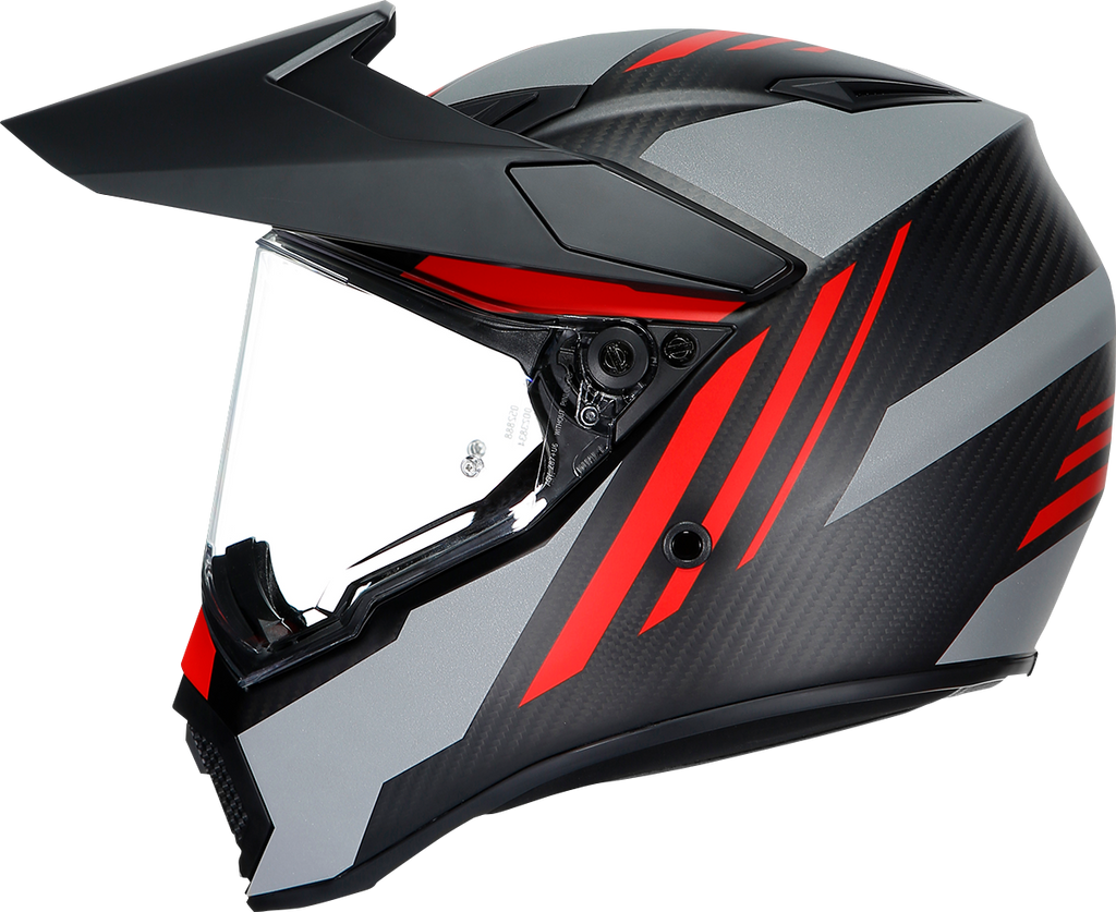AGV AX9 Helmet - Refractive ADV - Matte Carbon/Red - Large 217631O2LY01409
