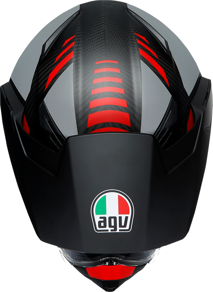 AGV AX9 Helmet - Refractive ADV - Matte Carbon/Red - ML 217631O2LY01408