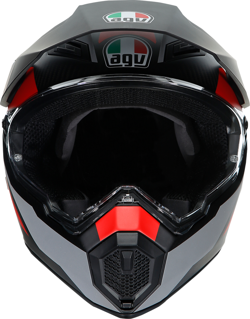 AGV AX9 Helmet - Refractive ADV - Matte Carbon/Red - ML 217631O2LY01408