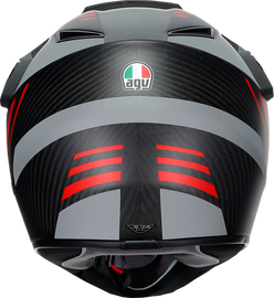 AGV AX9 Helmet - Refractive ADV - Matte Carbon/Red - MS 217631O2LY01406