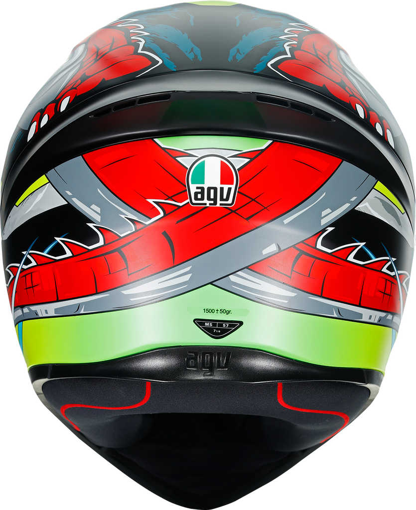 AGV K1 Dundee Helmet Matte Lime/Red