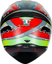 AGV K1 Helmet - Dundee - Matte Lime/Red - Small 210281O2I006105
