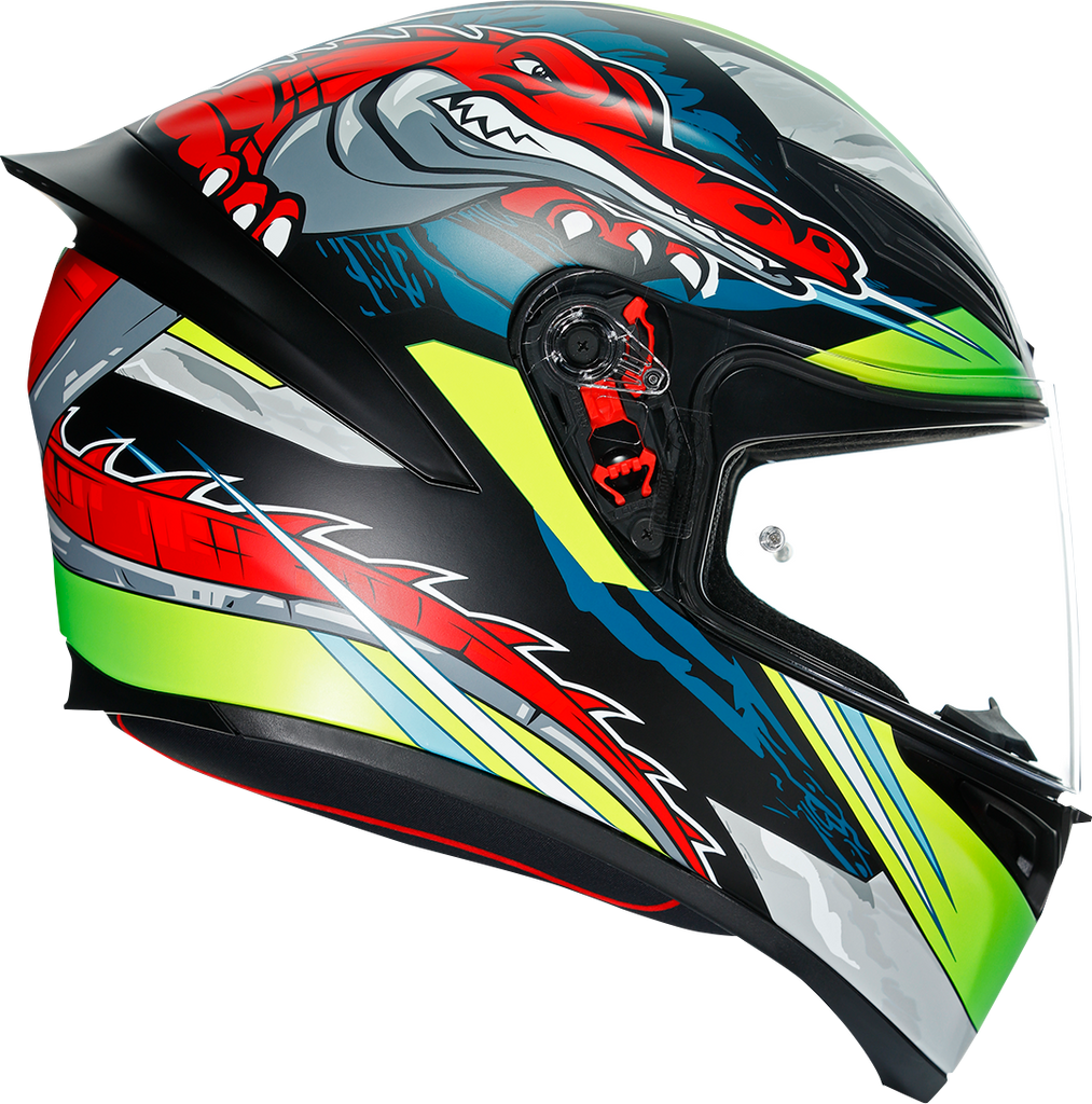 agv k1 helmet large AGV K1 Dundee Helmet Matte Lime/Red