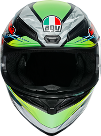 AGV K1 Helmet - Dundee - Matte Lime/Red - MS 210281O2I006106
