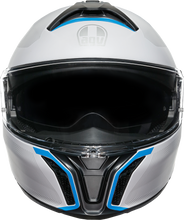 Laden Sie das Bild in den Galerie-Viewer, AGV Tourmodular Helmet - Frequency - Light Gray/Blue - Small 211251F2OY00610