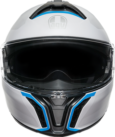 AGV Tourmodular Helmet - Frequency - Light Gray/Blue - Small 211251F2OY00610