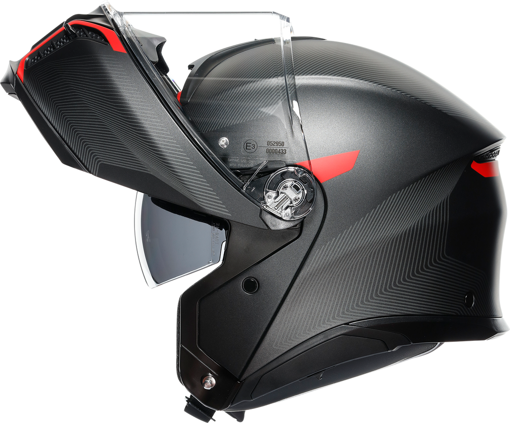 AGV Tourmodular Helmet - Frequency - Matte Gunmetal/Red - 2XL 211251F2OY00516