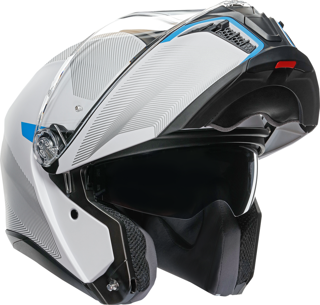 AGV Tourmodular Helmet - Frequency - Light Gray/Blue - Small 211251F2OY00610