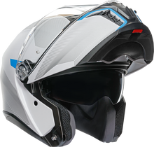 Laden Sie das Bild in den Galerie-Viewer, AGV Tourmodular Helmet - Frequency - Light Gray/Blue - Small 211251F2OY00610