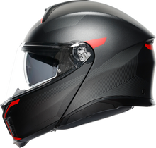 Laden Sie das Bild in den Galerie-Viewer, AGV Tourmodular Helmet - Frequency - Matte Gunmetal/Red - Medium 211251F2OY00512