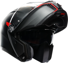 Laden Sie das Bild in den Galerie-Viewer, AGV Tourmodular Helmet - Frequency - Matte Gunmetal/Red - Medium 211251F2OY00512