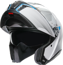 Laden Sie das Bild in den Galerie-Viewer, AGV Tourmodular Helmet - Frequency - Light Gray/Blue - XL 211251F2OY00615