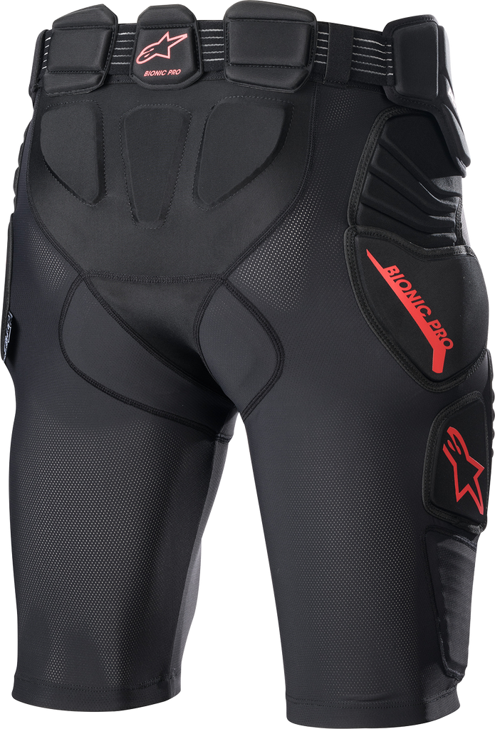 ALPINESTARS Bionic Pro Protection Shorts - Black/Red - 2XL 6507523-13-2X