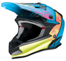 Z1R Youth F.I. Helmet - Fractal - MIPS? - Matte Blue/Hi-Viz - Large 0111-1516