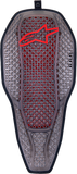 ALPINESTARS Nucleon Flex Proi Full Back Protection Insert - Transparent Smoke/Red - Large 6526323-003-L