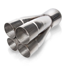 Load image into Gallery viewer, Stainless Works 2in four way merge collector with 3.5in OD outlet