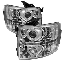 Carica l&#39;immagine nel visualizzatore di Gallery, Spyder Chevy Silverado 1500 07-13 Projector Headlights LED Halo LED Chrm PRO-YD-CS07-HL-C