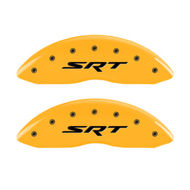 MGP 4 Caliper Covers Engraved Front & Rear Srt Yellow Finish Black Char 2006 Jeep Commander