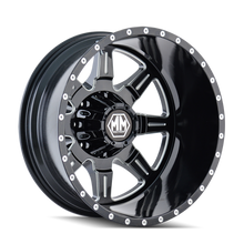 Cargar imagen en el visor de la galería, Mayhem 8101 Monstir 17x6.5 / 8x210 BP / -140mm Offset / 154.2mm Hub Rear Black/Milled Spokes Wheel