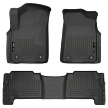 Carica l'immagine nel visualizzatore di Gallery, Husky Liners 2019+ Infiniti QX80/2019+ Nissan Armada Weatherbeater Black Fnt &amp; 2nd Seat Floor Liners