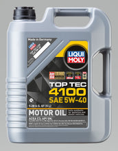 Laden Sie das Bild in den Galerie-Viewer, LIQUI MOLY 5L Top Tec 4100 Motor Oil 5W40 - Single