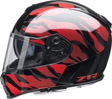 Carica l&#39;immagine nel visualizzatore di Gallery, Z1R Warrant Helmet - Panthera - Black/Red - 2XL 010115210