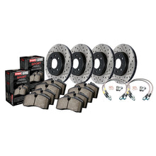 Laden Sie das Bild in den Galerie-Viewer, StopTech 06-11 Honda Civic EX/Si Coupe / 07-11 Civic EX/SI Sedan Drilled &amp; Slotted Sport Brake Kit