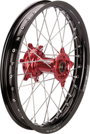 MOOSE RACING SX-1 Complete Wheel - Rear - Black Wheel/Red Hub - 18
