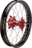 MOOSE RACING SX-1 Complete Wheel - Rear - Black Wheel/Red Hub - 18