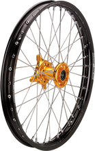 Load image into Gallery viewer, MOOSE RACING SX-1 Complete Wheel - Front - Black Wheel/Gold Hub - 21&quot; x 1.60&quot; CF-16021BKBU